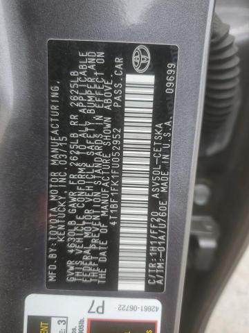 2015 TOYOTA CAMRY LE - 4T1BF1FK1FU052952