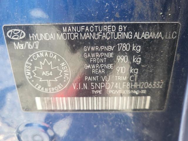 2017 HYUNDAI ELANTRA SE - 5NPD74LF8HH206332