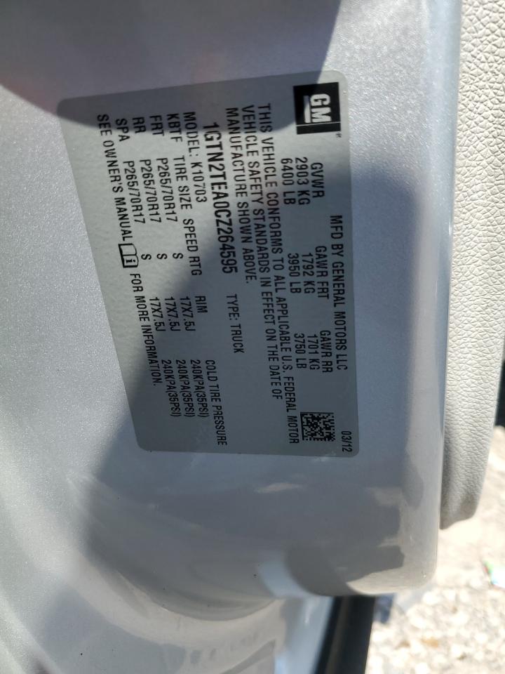 1GTN2TEA0CZ264595 2012 GMC Sierra K1500