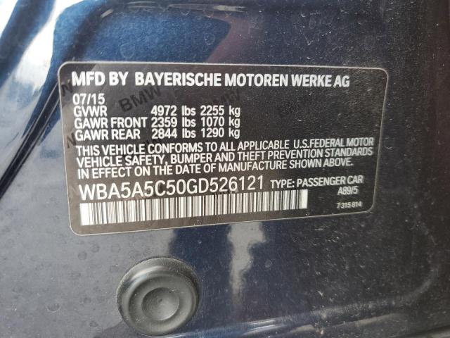 VIN WBA5A5C50GD526121 2016 BMW 5 Series, 528 I no.12