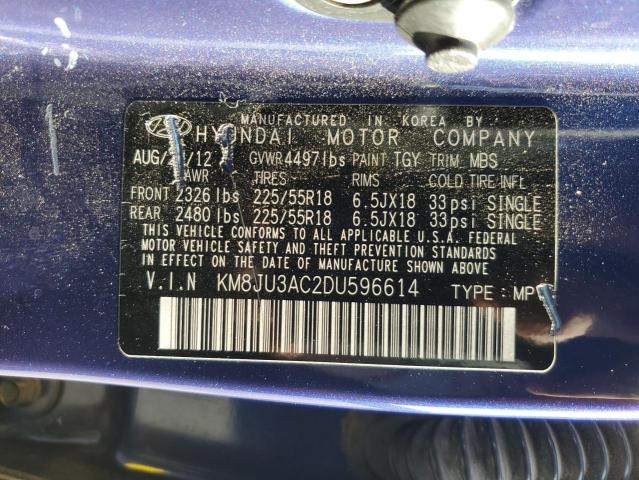 2013 Hyundai Tucson Gls VIN: KM8JU3AC2DU596614 Lot: 62140394