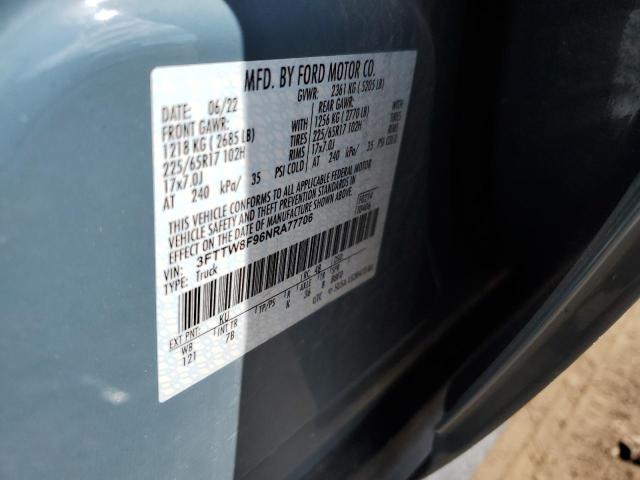 2022 FORD MAVERICK X - 3FTTW8F96NRA77706