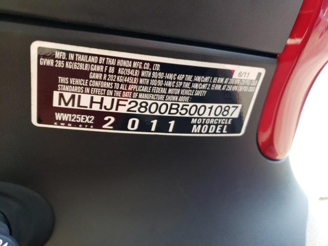 2011 HONDA PCX MLHJF2800B5001087