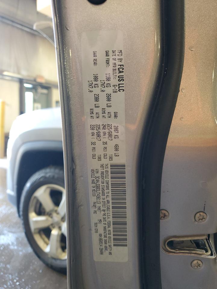 3C4NJDBB3JT436113 2018 Jeep Compass Latitude