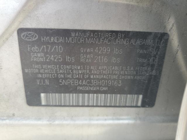 2011 Hyundai Sonata Gls VIN: 5NPEB4AC3BH019163 Lot: 62420604
