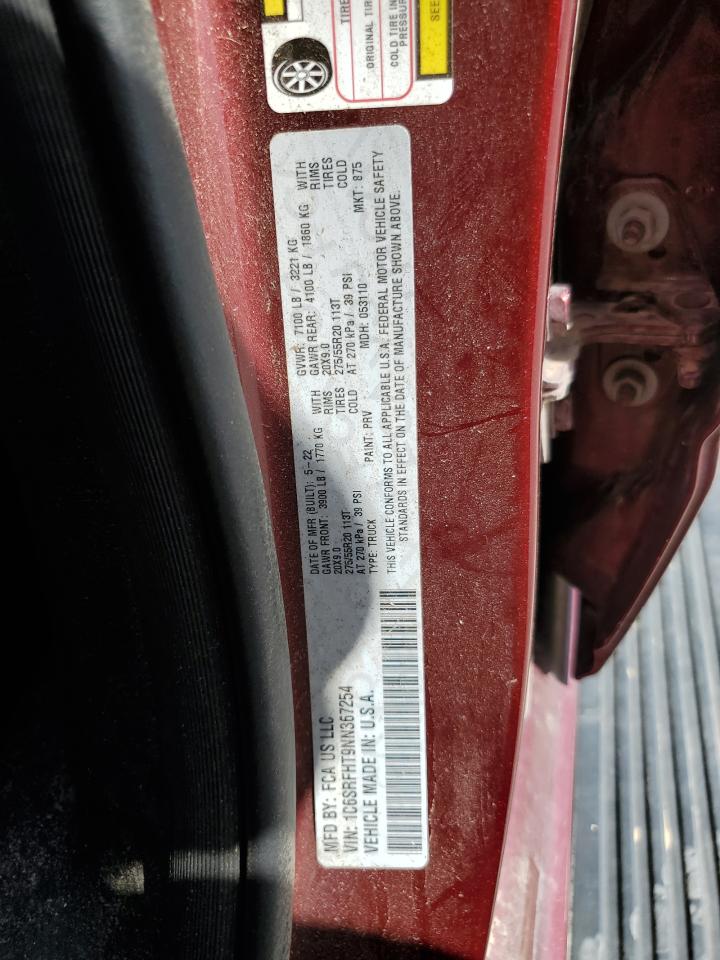 1C6SRFHT9NN367254 2022 Ram 1500 Limited