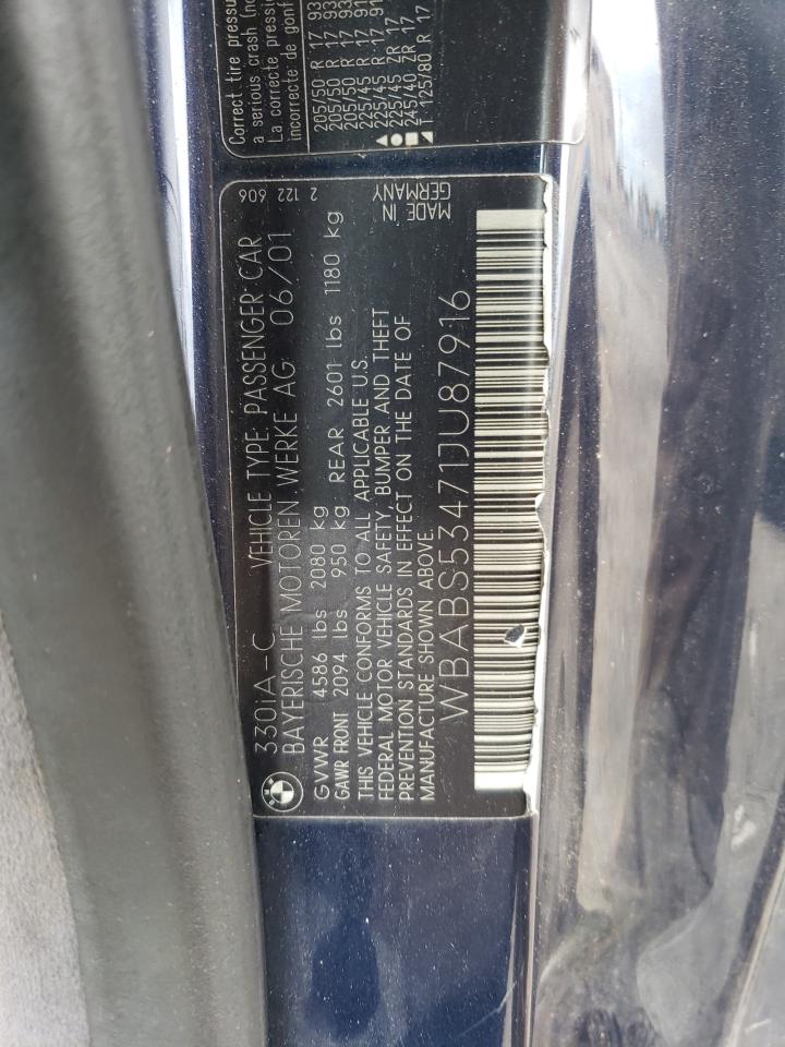 WBABS53471JU87916 2001 BMW 330 Ci