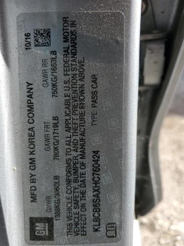 2017 CHEVROLET SPARK LS - KL8CB6SAXHC760424