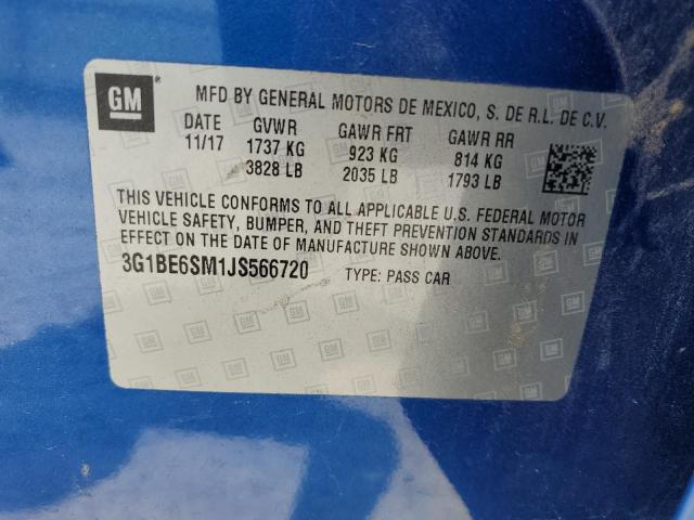 2018 CHEVROLET CRUZE LT - 3G1BE6SM1JS566720