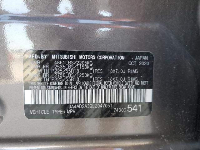 2020 Mitsubishi Outlander Es VIN: JA4AD2A39LZ047051 Lot: 61625354