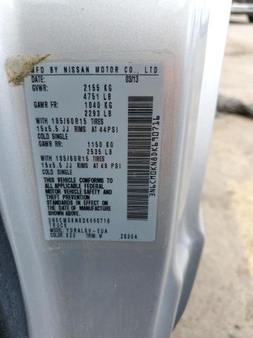 2013 Nissan Nv200 2.5S VIN: 3N6CM0KN8DK690716 Lot: 61592854