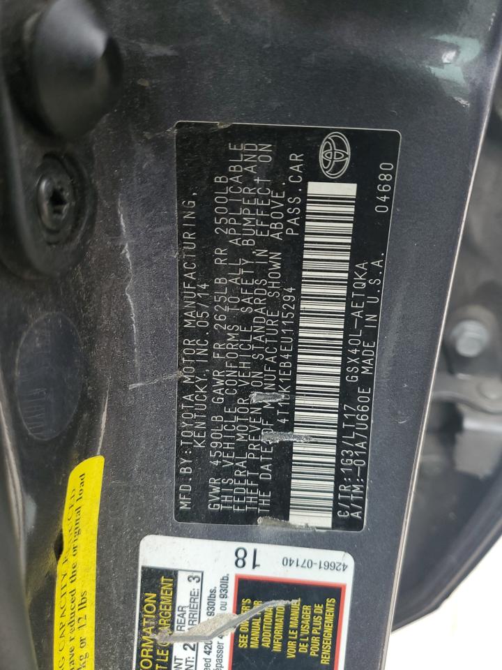 4T1BK1EB4EU115294 2014 Toyota Avalon Base