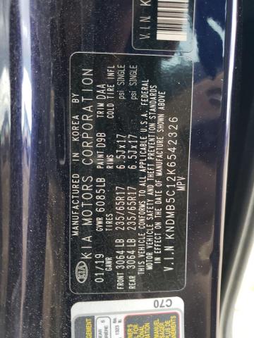 VIN KNDMB5C12K6542326 2019 KIA Sedona, LX no.13