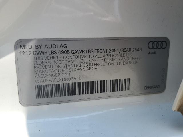 VIN WAUFFAFLXDN035151 2013 Audi A4, Premium Plus no.12