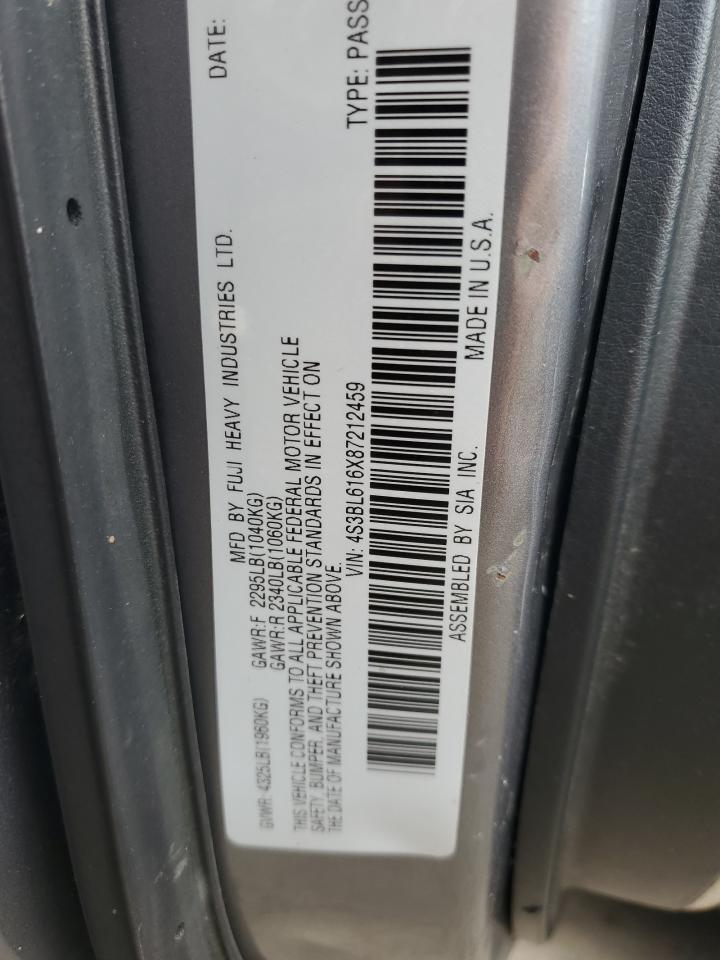 4S3BL616X87212459 2008 Subaru Legacy 2.5I