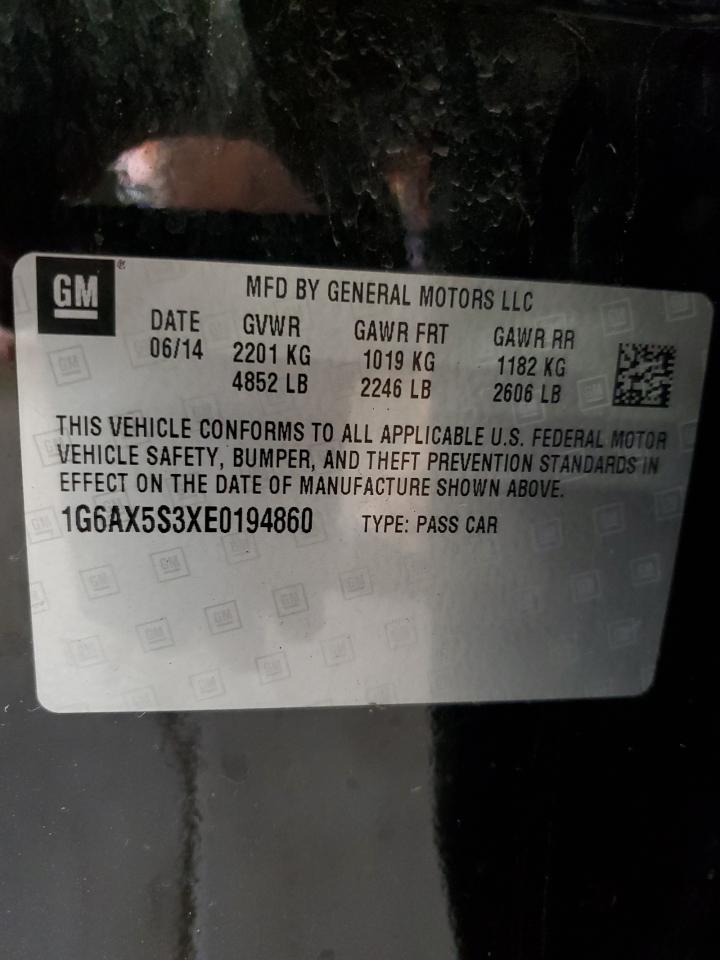 1G6AX5S3XE0194860 2014 Cadillac Cts Luxury Collection