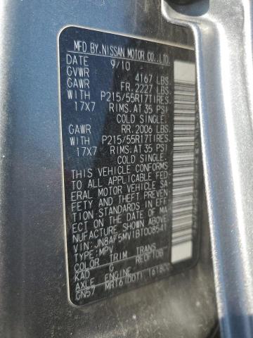 2011 Nissan Juke S VIN: JN8AF5MV1BT008541 Lot: 62625684