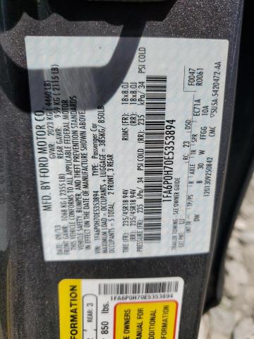 VIN 1FA6P0H70E5353894 2014 Ford Fusion, SE no.12