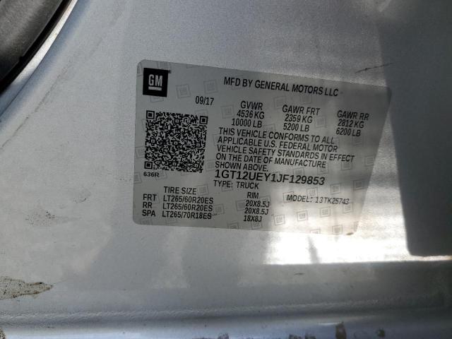 2018 GMC SIERRA K25 - 1GT12UEY1JF129853