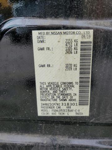 2019 Nissan Leaf S Plus VIN: 1N4BZ1CP7KC318301 Lot: 61236924