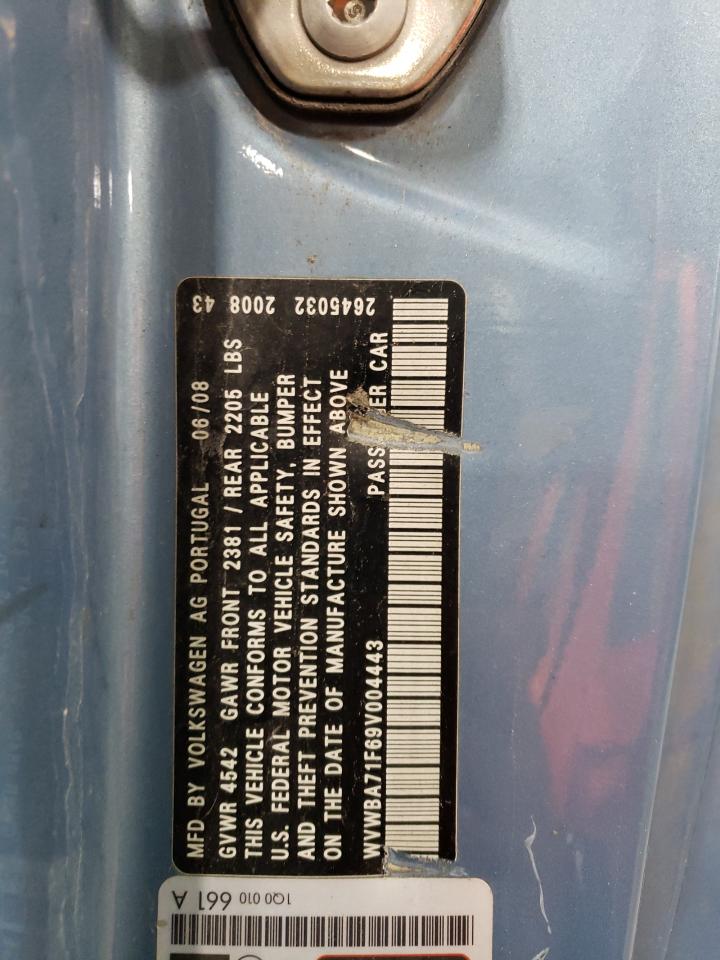 WVWBA71F69V004443 2009 Volkswagen Eos Turbo