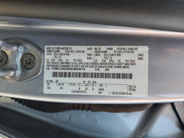 2022 FORD ESCAPE SE - 1FMCU0G60NUB64016