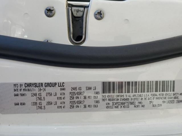 2015 DODGE JOURNEY SE - 3C4PDCAB0FT578051