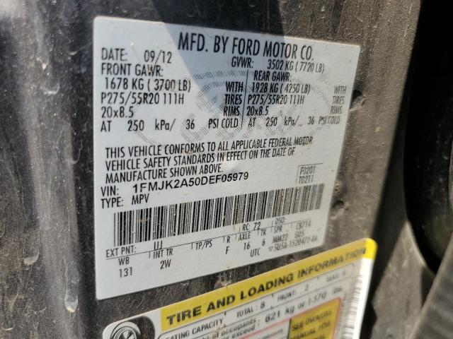 2013 Ford Expedition El Limited VIN: 1FMJK2A50DEF05979 Lot: 62726724