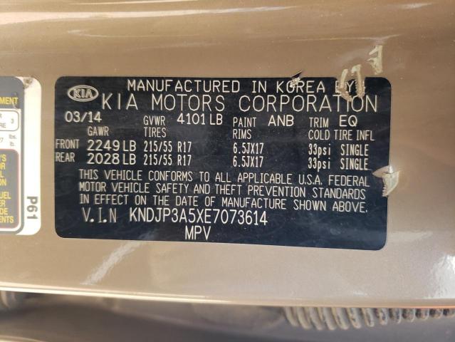 VIN KNDJP3A5XE7073614 2014 KIA Soul, + no.12