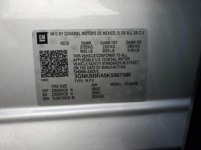 2019 CHEVROLET BLAZER 1LT 3GNKBBRA5KS667580