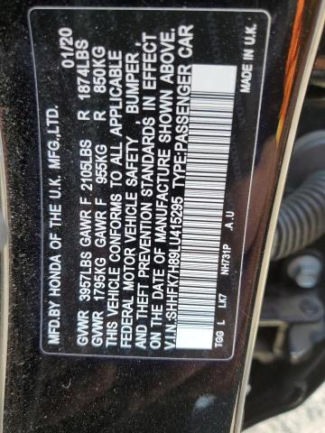2020 HONDA CIVIC EXL - SHHFK7H89LU415295
