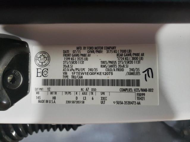 2015 FORD F150 SUPER - 1FTEW1EG0FKE12075