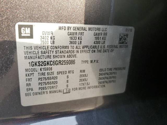 2016 GMC YUKON XL K - 1GKS2GKC6GR259086