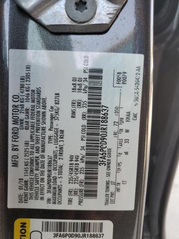 VIN 3FA6P0D90JR188637 2018 Ford Fusion, Titanium/Pl... no.13