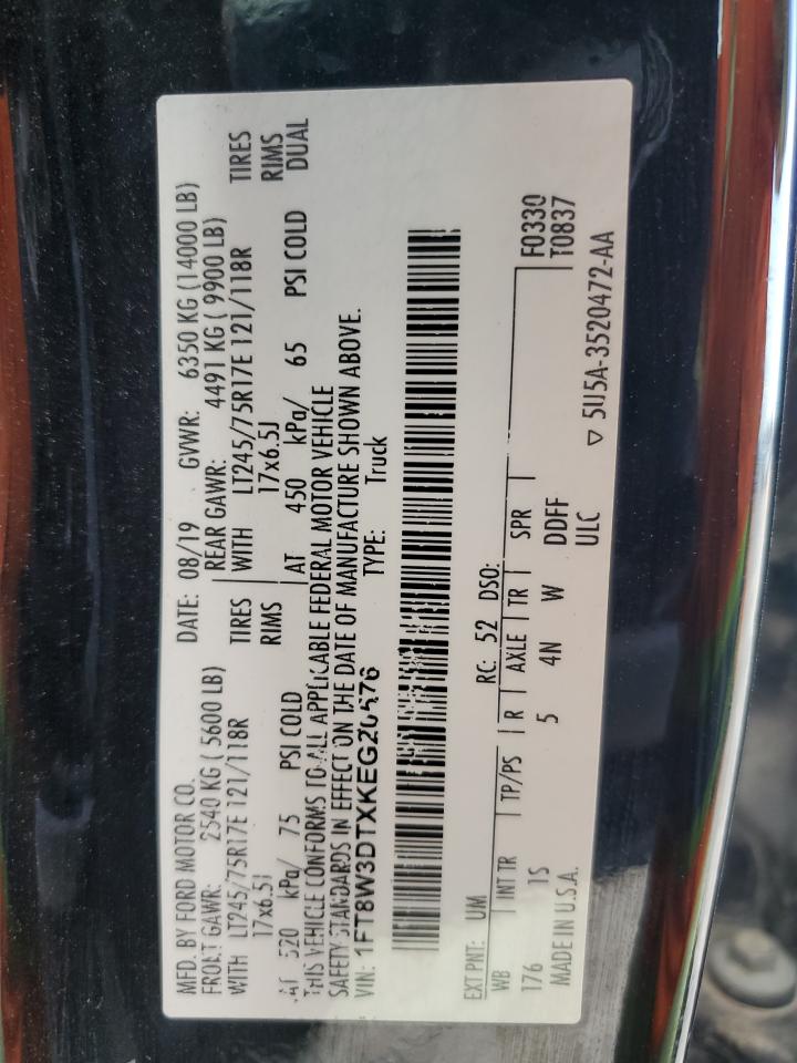 1FT8W3DTXKEG20576 2019 Ford F350 Super Duty