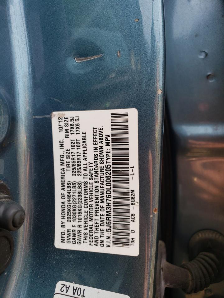 5J6RM3H76DL006205 2013 Honda Cr-V Exl