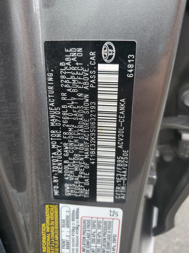 4T1BE32K95U632193 2005 Toyota Camry Le