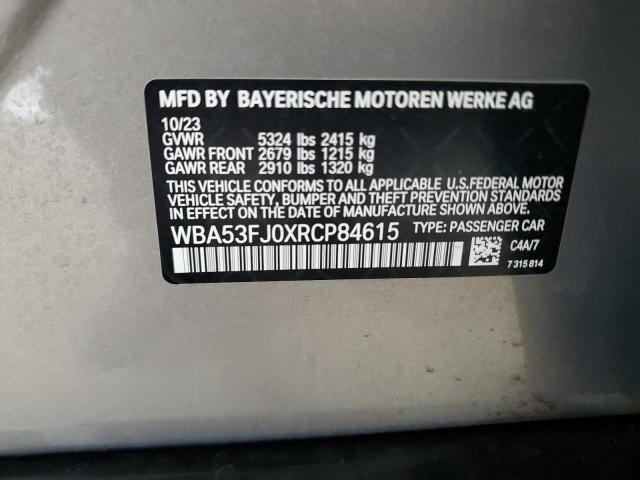 VIN WBA53FJ0XRCP84615 2024 BMW 5 Series, 530 XI no.12