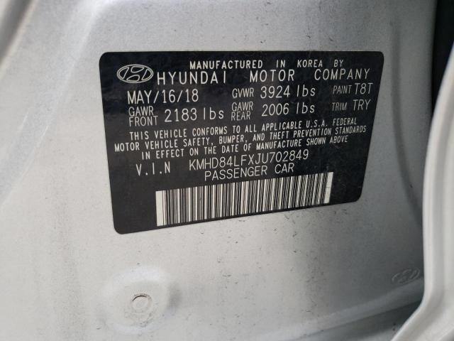 KMHD84LFXJU702849 2018 HYUNDAI ELANTRA - Image 13