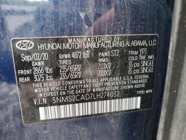 2020 HYUNDAI SANTA FE S - 5NMS2CAD7LH274032