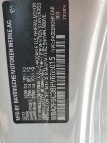 VIN WBA2F9C38HV665015 2017 BMW 2 Series, 230I no.12