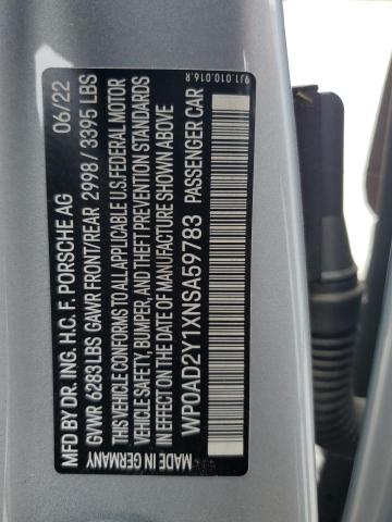 2022 PORSCHE TAYCAN GTS WP0AD2Y1XNSA59783