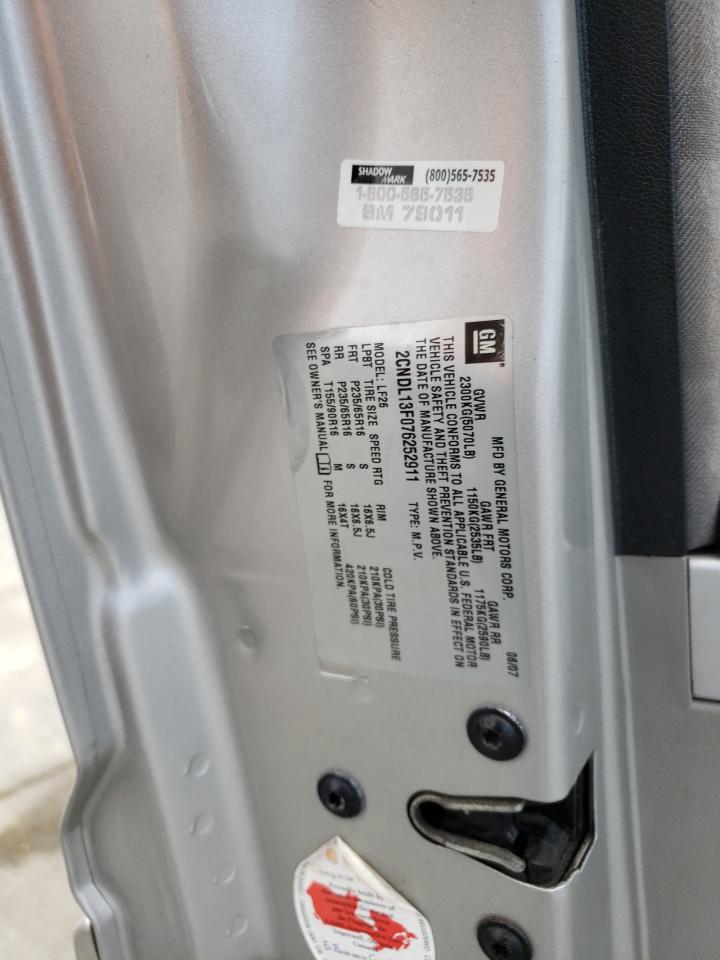 2CNDL13F076252911 2007 Chevrolet Equinox Ls