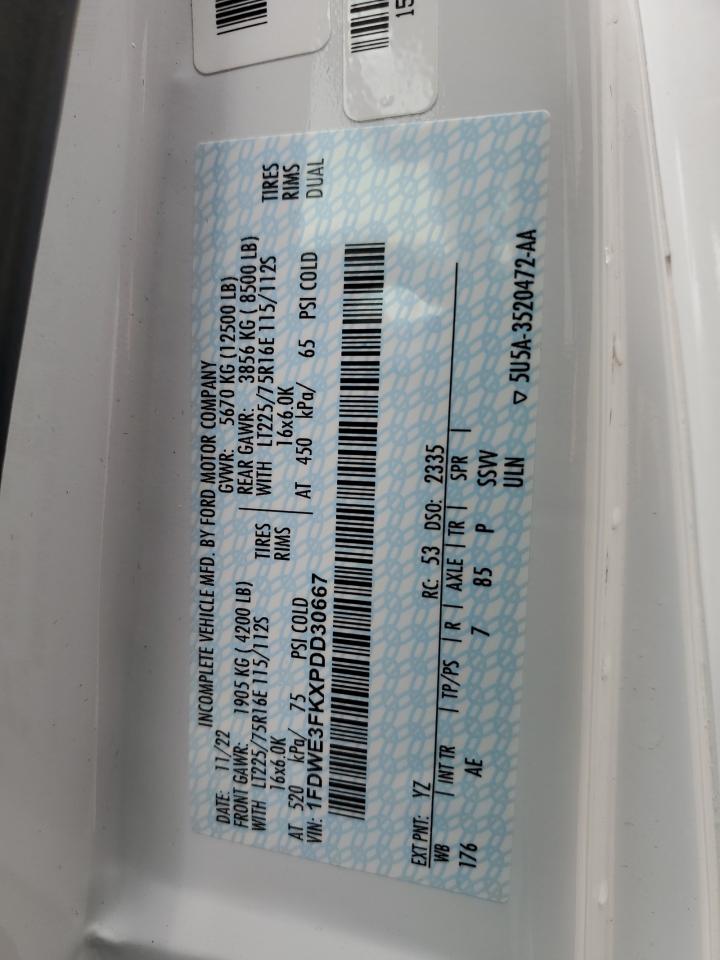 1FDWE3FKXPDD30667 2023 Ford Econoline E350 Super Duty Cutaway Van