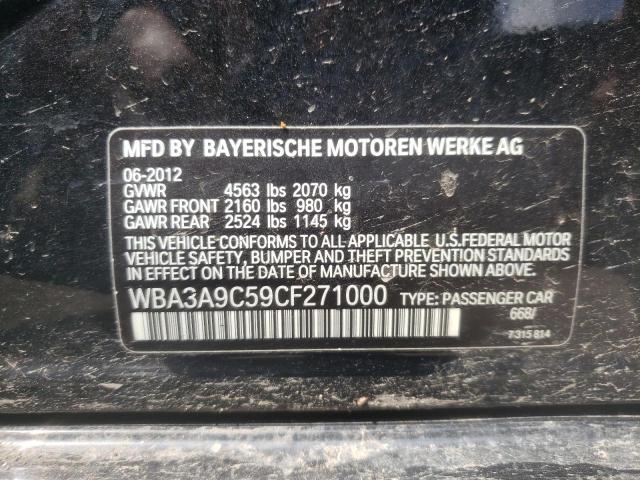 2012 BMW 335 I VIN: WBA3A9C59CF271000 Lot: 61881024