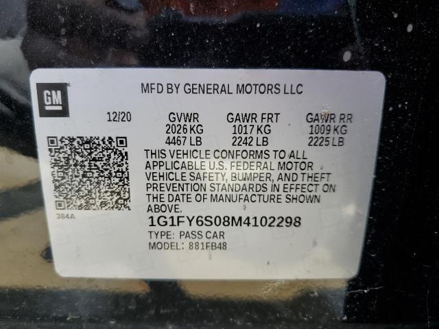 2021 CHEVROLET BOLT EV LT 1G1FY6S08M4102298  63124934