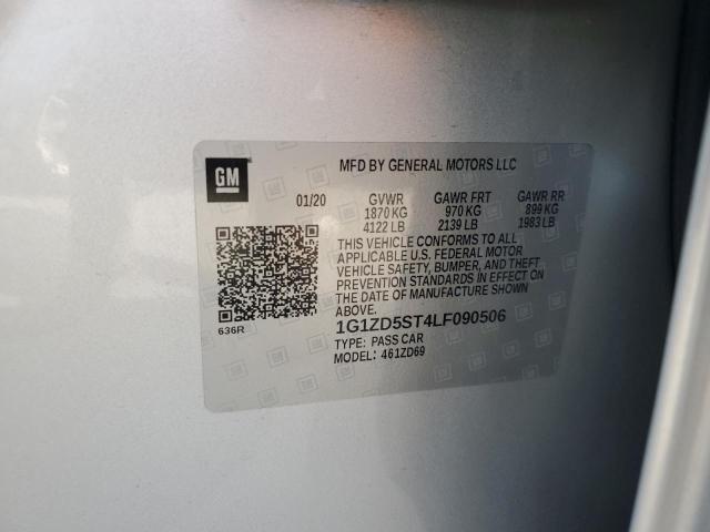 2020 Chevrolet Malibu Lt VIN: 1G1ZD5ST4LF090506 Lot: 61061054