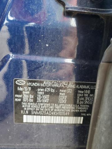 2019 HYUNDAI SANTA FE S - 5NMS23AD4KH101549