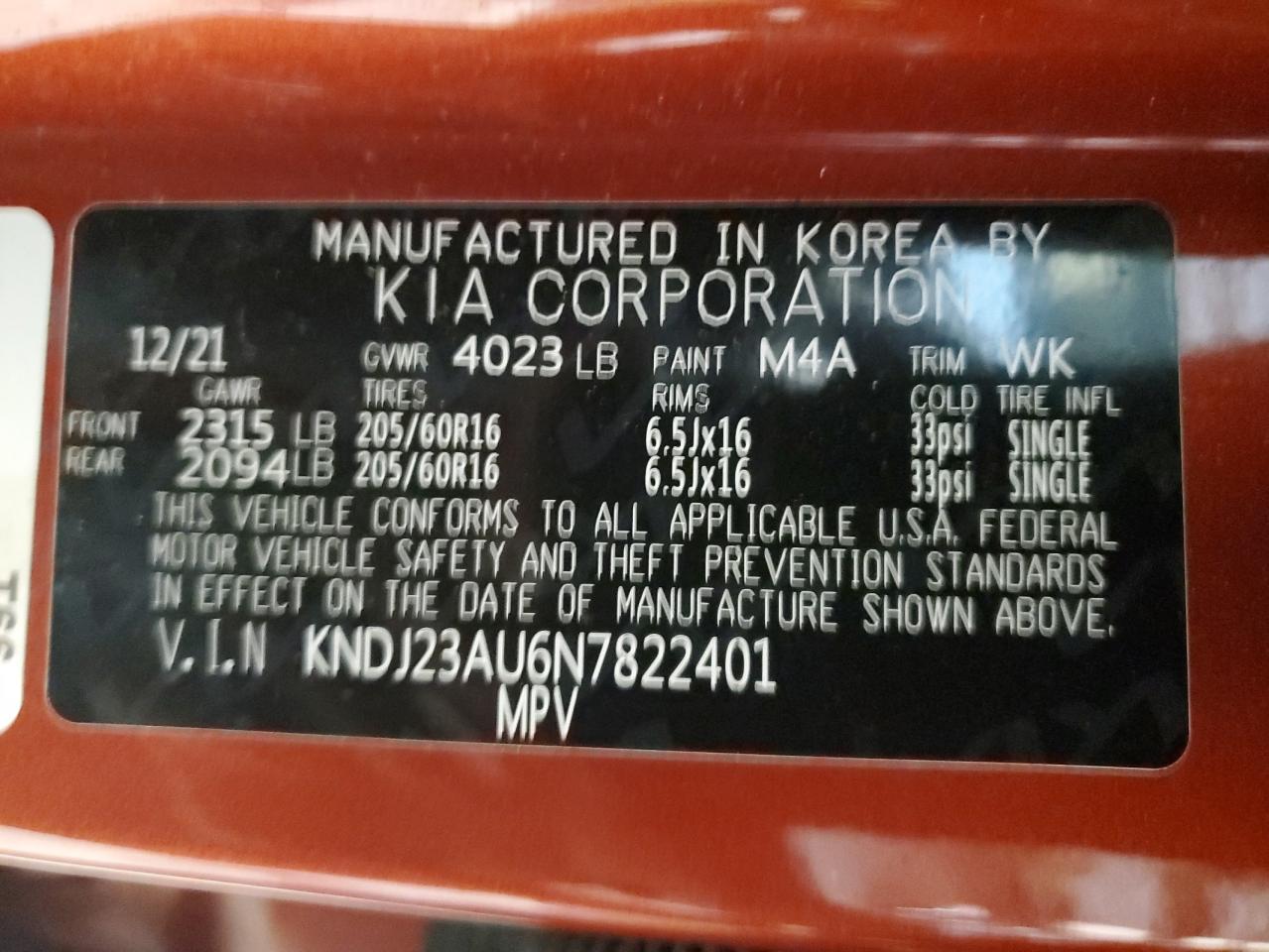 KNDJ23AU6N7822401 2022 Kia Soul Lx