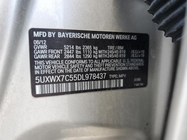 2013 BMW X3 xDrive35I VIN: 5UXWX7C55DL978437 Lot: 61544414